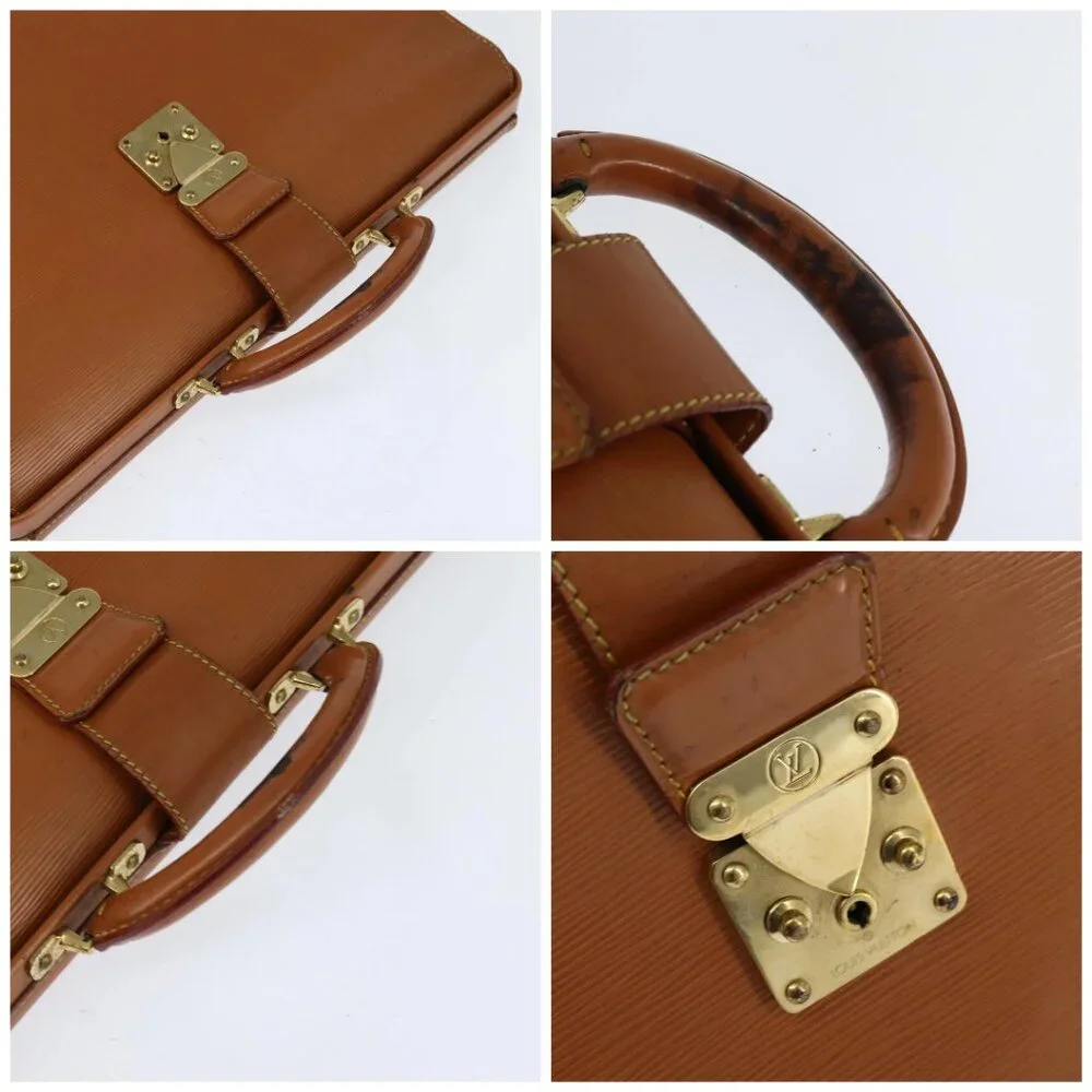 LOUIS VUITTON Epi Serviette Fermoir Bag Zipangu Gold M54358 LV Auth ep11319